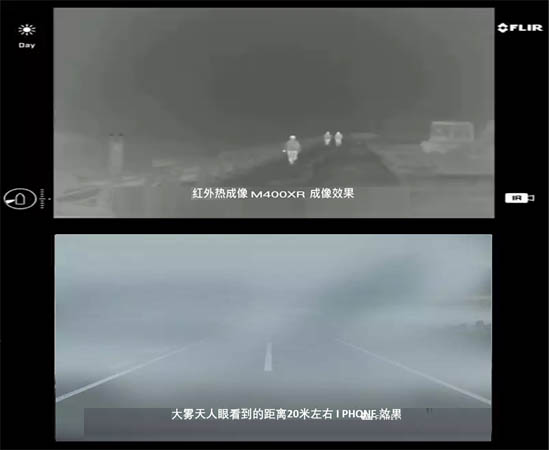 大霧天氣成像效果對比