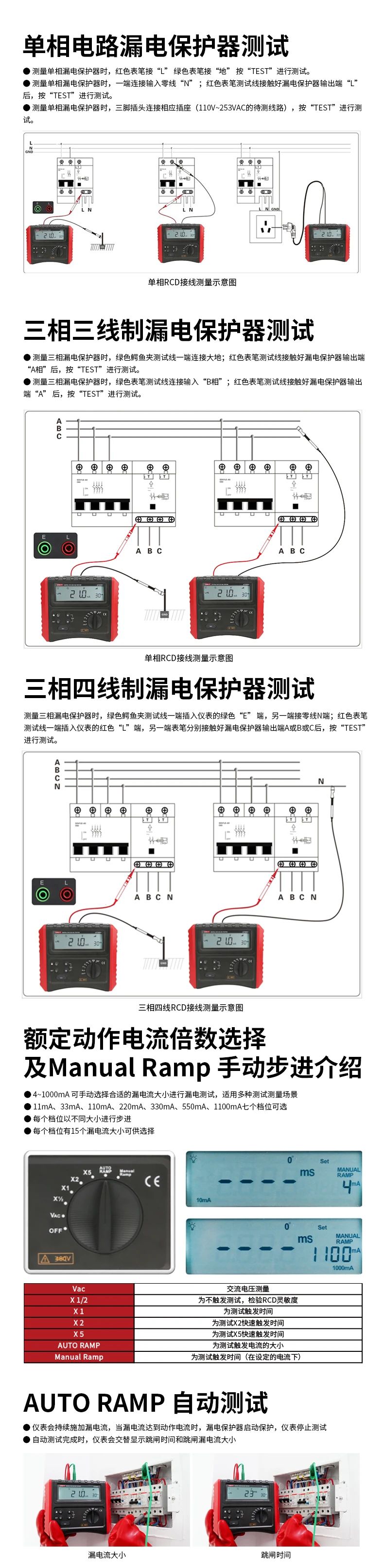 優(yōu)利德UT586+漏電開關(guān)測(cè)試儀
